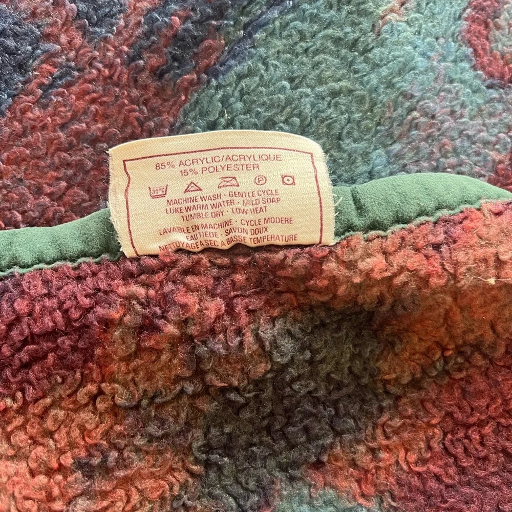 Vintage Biederlack blanket Reversible abstract pattern